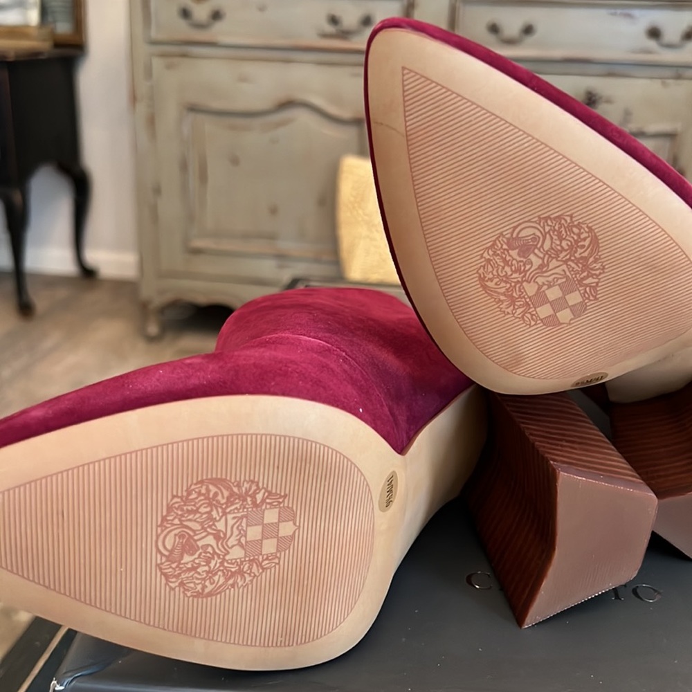 Vince Camuto suede booties.